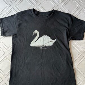 In Print We Trust Black Swan Baby Tee